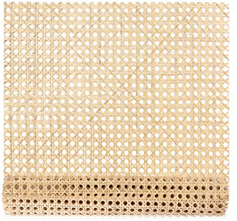 Cane Webbing Rattan Roll, 1x0,4m Gewebtes Offenes Rattan Geflecht Natürliches Rattan Gurtband für Caning-Projekte Sternanis Breites Rattan Webbing für Heimwerker Schrank Stuhl Möbel