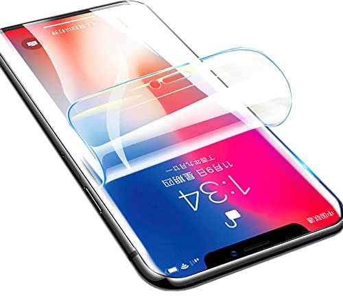 PORRVDP Clear HD Hydrogel Screen Protector For iPhone 13 Pro Max/14 Plus, 2 Pieces Transparent Soft TPU Protective Film [Not Tempered Glass] [High Sensitivity]