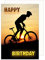 Edition Seidel Premium Geburtstagskarte mit Umschlag. Glückwunschkarte Happy Birthday Grusskarte Mann Frau Fahrrad Bike (G3402 SW023)
