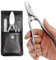 VOGARB Long Handled Toenail Clippers for Thick Nails, Heavy Duty Podiatrist Ingrown Toe Nail Clippers Set for Seniors, Adult, Men, 3pcs Set