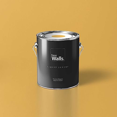 New Walls Premium Peinture murale Jaune Soleil Liquid Luxury Peinture émulsion d'intérieur - 5 L