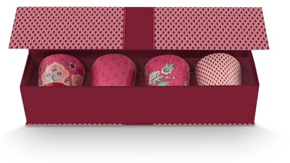 Pip Studio Giftset Mugs Without Ear Oriental Flower Festival Dark Pink