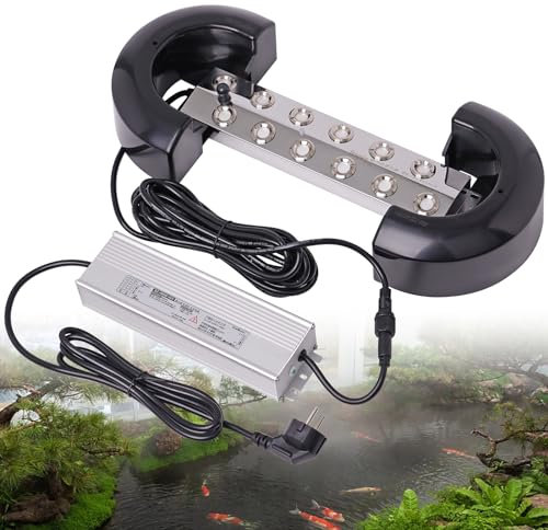 MOGOULUA Creatore di Nebbia 12 Teste Nebulizzatore Ultrasonico con Alimentatore di Rete Impermeabile da 400W Dispositivo di Nebbia Pesante 8,5 L/H Umidificatore per Giardino Paesaggi Serre