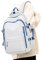 Schulrucksack Mädchen Schulranzen Teenager Jungen Wasserdicht Laptop Rucksack Schule 14 Zoll Lässig Daypack Backpack für Damen Herren Weiß - Blau