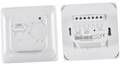 jojofuny 16a Termostato Interno Con Rilevatore Di Temperatura Ntc Esterno Per Riscaldamento Pavimento Meccanico Con Controllo off e Indicatore Led Bianco