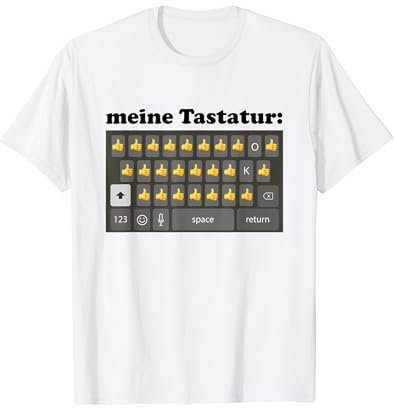 meine Tastatur Daumen hoch für Papas lustiges T-Shirt