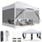 COBIZI Tonnelle Pliante 3x4,5 Imperméable,Tonnelle de Jardin Exterieur avec Moustiquaire Parois Latérales,Barnum Pliant 3x4,5,Anti UV Tonnelle Tente pour Exterieur Plage Terrasse (3 par 4,5m Blanc)