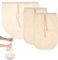 cobee Cotton Nut Milk Bags Food Strainer, 3 Pack 2 Sizes Fine Mesh Strainer Cloth With Drawstring Reusable Filter Cheesecloth Fine Mesh Filter Cloth For Cheese Fruit Juice Coffee Vegetable Juice