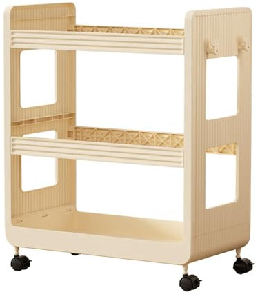 Yoga Mat Storage Rack - Women Fitness Equipment Storage Trolley | Movable Workout Equipment Storage Rack with Hooks and Wheels | Storage Rack Wheel for Badminton Yoga Mat Fitness Equipment