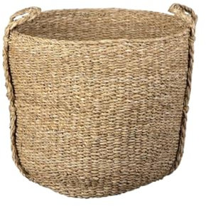 SMPLY. Cesta Mimbre Ideal para Macetas o Decoracíon - Interior o Exterior - Color Natural para Plantas o Almacenaje (36 x 36)