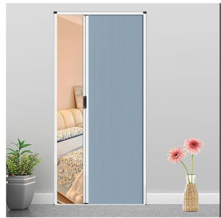 Porte coulissante, Porte Pliante accordéon Panneaux de portes coulissantes accordéon en tissu cellulaire, 203 cm/80'' de hauteur, portes de séparation en aluminium pour cuisine/salle de bain/salon, po