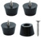 4pcs Rubber Feet Bumper Furniture Table Amplifier Speaker Cabinet Floor Protector Desk Printer Leg Pads with Screws, D24x20xH15mm