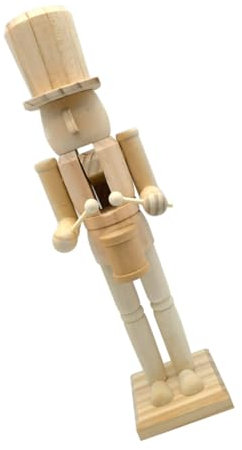 BUGUUYO Unfinished Nutcracker Soldier Ornament Blank Nutcracker Figure for Creative Painting Craft for Home Decor and