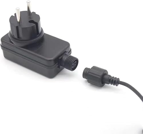 Gartenstrahler LED Netzteil Adapter 12V 2A 24W Spurleh Gartenstrahler LED Erdspieß Adapter Stecker IP44 GS Stecker Power Supply Netzteil Adapter für Gartenbeleuchtung Gartenstrahler LED