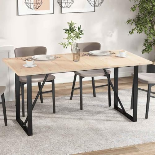 Qnhdfrt Tischplatte aus massiver Kiefer 159 x 80 x 2,5 cm Rustikale Holzplatte für Esstisch Küche und Outdoor Bereich Einfach zu reinigen und vielseitig kombinierbar