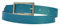 DayneQ Schmal 2,5cm Breit Echt Leder Guertel mit 4 Eckiger Schnalle Hell-Blau 90cm Bundweit