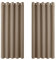 PONY DANCE Soft Blackout Curtains - Bedroom Eyelet Thermal Curtain & Drapes Short Panels for Bay Window Kitchen with Rings for Light Block, 2 Pieces, W 66 x L 54 Inch, Mocha