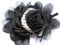 YYCRAFT Pack Of 5pcs Chiffon Rose Flower Pearls Bow Headband-Black