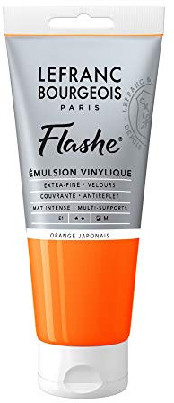 Lefranc Bourgeois Flashe Acrylique Tube 80ml Orange Japonais