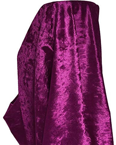 A-Express Stoff Pannesamt Sanft Samt Karneval Bekleidung Kostüm Dekostoff Gardinenstoff Schneiderei Stoff 140cm Breite - 2 Meter 200cm x 140cm Violett