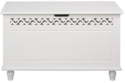 HTI-Line Miriam Truhe mit Cut-Outs, Landhausstil, B/H/T 80 x 48 x 40 cm