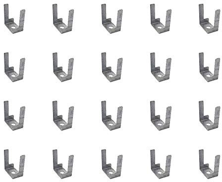 Mini Trunking Fire Rated Steel Cable Clips Electrical Cable Management Solution 29x15x32.5mm - Pack of 20