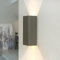 Flur Wandlampe Innen, Grau, Up Down, Indirekte Beleuchtung Wand, Wandstrahler Innen, Wandlampe Schlafzimmer, Flurlicht, Treppenhaus, Wandlicht, Wand Lampe, Wandleuchte GU10 Innen