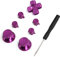 Ensemble de Bâtons de Pouce en Alliage d'Aluminium, Kits de Remplacement de Bâtons de Pouce Analogiques en Métal Vert Violet pour Manette Ps4 Slim Pro(Mauve)