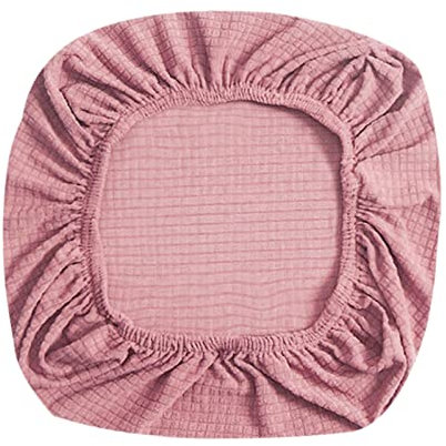 MagiDeal Weiche Stuhlhusse, Stretch Jacquard Stuhlbezug, Sitzbezüge Sitzkissen Hussen Rutschfester Spannbezug Anti-Staub Stuhl Slip Cover für Büro Restaurant Hochzeit Küche Deko Schutz - Bepink