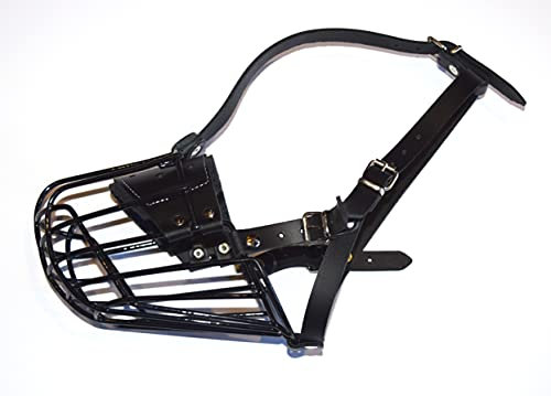 New Polymer coated Wire Muzzle Wire Basket Dog Muzzle STRONG Metal for German Shepherd, Labrador & other small dogs (5X)