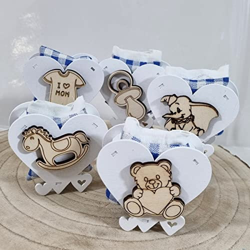 Sindy Bomboniere 48 scatoline portaconfetti Maschio Dumbo, Orsetti e Altri soggetti (48 portaconfetti Cuori Bimbo)