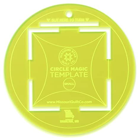 Missouri Star Quilt Circle Template, 5” | Round Acrylic Circle Ruler for Quilting Charm Packs and Precut Fabric Squares | Essential Quilt Supplies for Cutting Patterns and Sewing, Green, BUND202