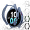 SPGUARD [5+5 Stück] Hülle für Samsung Galaxy Watch 5 44mm Panzeglas Schutzfolie+Schutzhülle/Watch 4 44mm, Gehärtetes Glas Displayschutzfolie Hart PC Bumper Case für Samsung Galaxy Watch 5/4 44mm