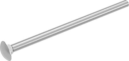 SECCARO Schlossschraube M6 x 110 mm, Edelstahl V2A VA A2, DIN 603 / ISO 8677, Flachrundkopf mit Vierkantansatz, Vollgewinde, 20 Stück