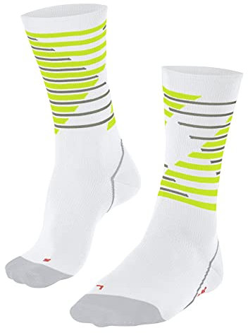 FALKE Unisex Fahrradsocken BC Impulse Stripe U So Funktionsmaterial antiblasen 1 Paar, Weiß White 2007, 42-43