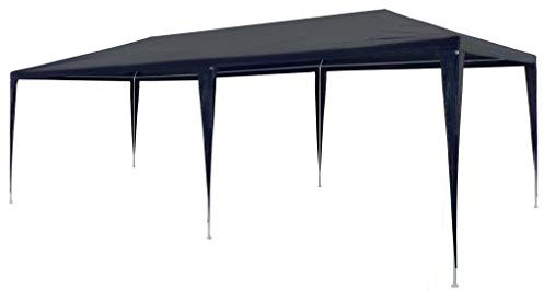 JUNZAI Tendone per Feste in PE 3x6 m Blu,Tendone per Feste,Impermeabile,Protezione UV,Tendone per Eventi
