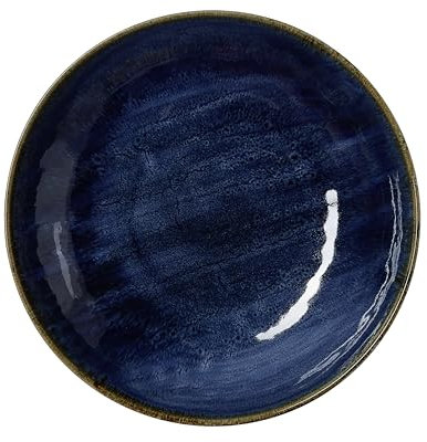 WAS Germany Assiettes profondes, Ø 25 cm, lot de 6 pièces, océan foncé, porcelaine