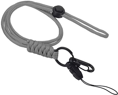 PATIKIL Hals Schlüsselband mit Haken Badge Schlüsselbänder Einstellbare Lang Riemen Ausweis Halterung Schlüsselketten für Badge Halterungen Grau