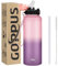 GOPPUS 1.2L/40oz Edelstahl Wasserflasche mit Strohhalm 1.2 Liter Heiße Thermosflasche Doppelwandige Stahl Wasserflaschen Isolierte Wasserflaschen Auslaufsichere Kalte Wasserflasche Erwachsene Flip Top