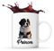 Tasse Saint Bernard style Cartoon Prénom Nom Personnalisable | Mug Café Thé Idée Cadeau Personnalisé Homme Femme Original pour propriétaire de chien