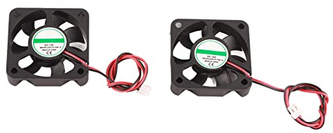2Pcs Cooling Fan for 3D Printer, 3D Printer Accessory Part, DIY 5010 Cooling Fan, 2Pin 12V 4000~6500 RPM, 30Db, 8~14CFM Cooling Fan Replacement