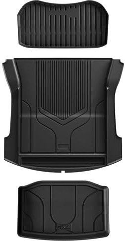 3W Fußmatten und Kofferraummatten für Tesla Model 3 2021-2023, TPE Allwetter Maßgeschneiderte Fussmatte 1-2 Reihen und Kofferraum Matte Komplettset Tesla Model 3 2021-2023 Autofußmatten Zubehör