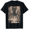 RTUZ Vintage Oktopus Kraken Monster Horror T-Shirt Schwarz Unisex Erwachsene Kinder Kurzarm Klein