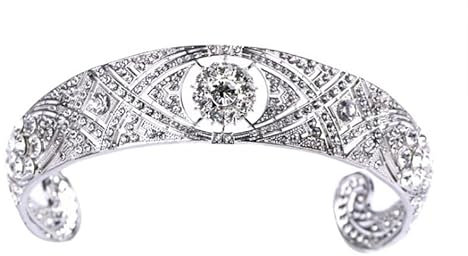 RWRAPS Diamant-Tiara, luxuriöse österreichische Strass-Meghan-Prinzessin-Krone, Kristall-Braut-Tiara, Krone für Frauen, Hochzeit, Haarschmuck, Schmuck