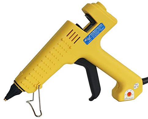 Hot Glue Gun 200W Thermostat Hot Melt Glue Gun,with 1.5x70mm,2x7mm,3x70mm Long Copper Nozzle,Adjustable Temperature Industrial Glue Gun/148