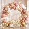 Kit Arco Palloncino Compleanno, 112 Pezzi Rosa Oro Palloncini Compleanno Bambina, Compleanno Palloncino Foil per Bambini Decorazione Compleanno Baby Shower Anniversario Matrimonio