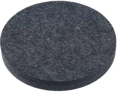 sourcing map Lot de 6 sous-verres ronds en feutre réversibles absorbants et imperméables Gris 30,5 cm