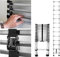 Drabest - Leiter - Teleskopleiter - Leiter Ausziehbar - Klappleiter, Aluleiter - Mehrzweckleiter - Multifunktionsleiter, Ausziehleiter - Aluminium Leiter, Klappbar - 13 Stufen - Höhe 3,8m