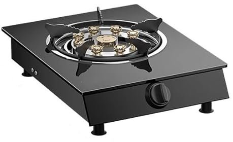 Gaziniere Gaz Table - Portable Poele A Gaz, Cuisinières À Gaz À Réglage Multi-niveaux À Allumage Électronique, Table De Cuisson En Verre Trempé, Avec Deux Types Protection Sécurité(B-4.2KW,NG)