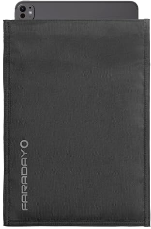 Faraday Defense Faraday Bag Jacket Pro for Tablets | Magnetic Closure, Shielding - Law Enforcement & Military, Travel & Data Security, Privacy, Anti-Tracking Anti-Hacking Black (Tablet)